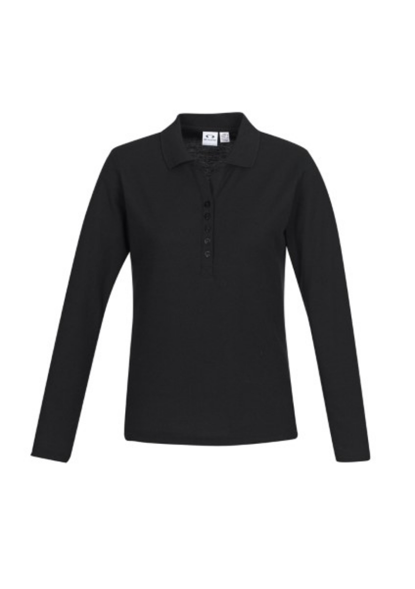 Picture of Biz Collection Ladies Long Sleeve Crew Polo Shirt 65% Polyester 35% Cotton