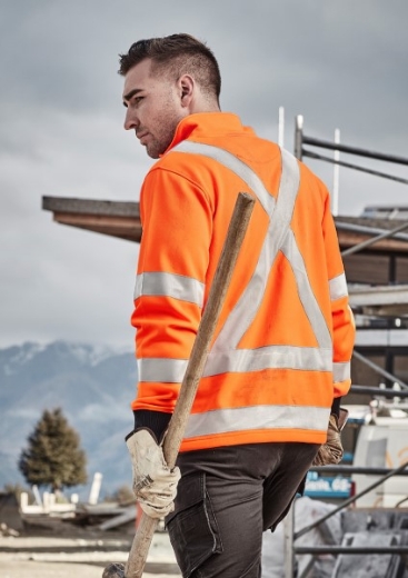 Picture of Syzmik 1/2 Zip Fleece Jumper with X Pattern Rail Reflective Tape