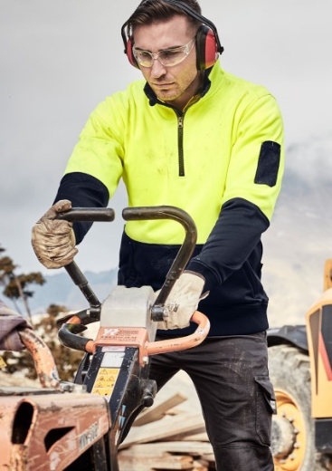 Picture of Syzmik Hi Vis 1/2 Zip Pullover