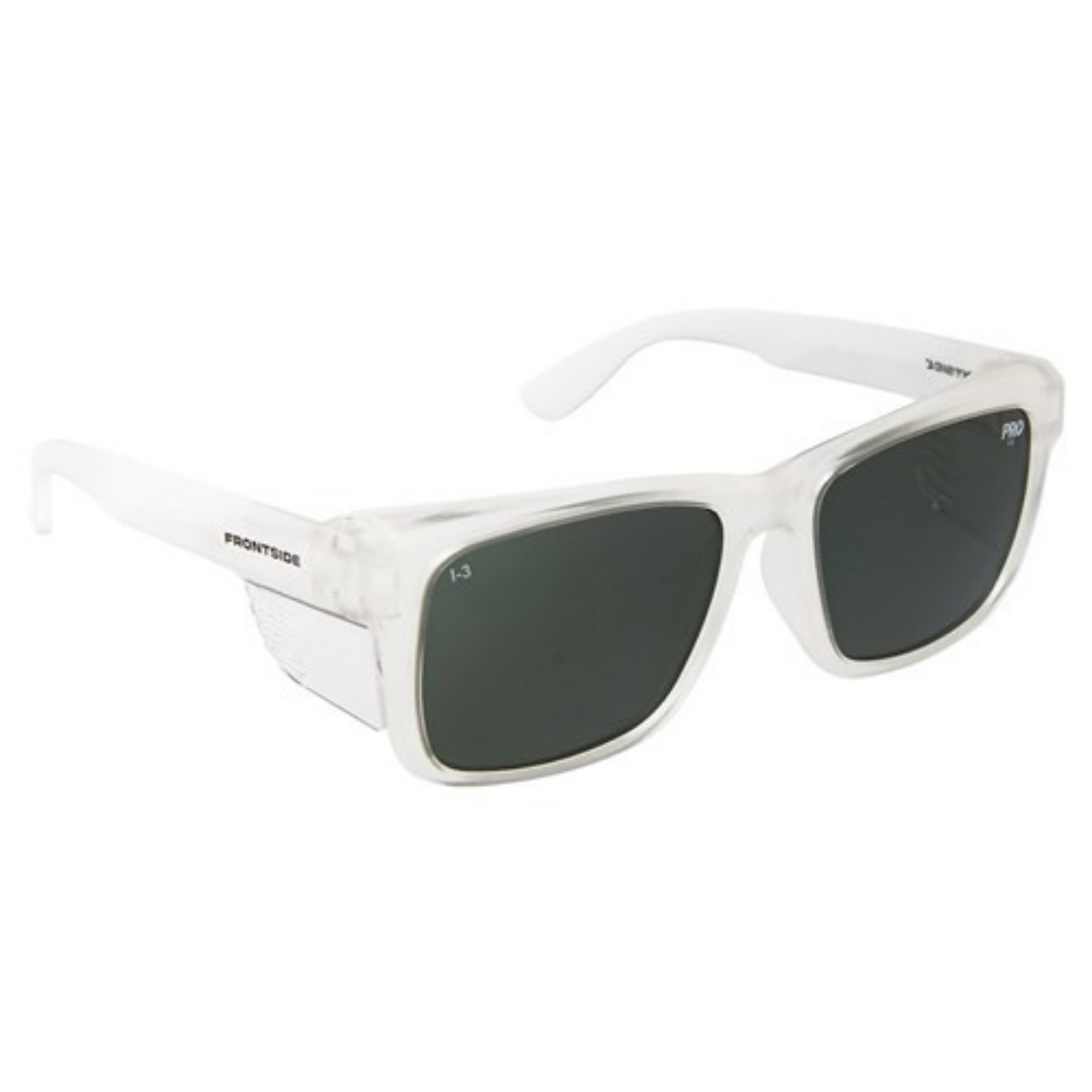 Picture of ProChoice Frontside Safety Glasses Polarised Smoke Lens with Clear Frame
