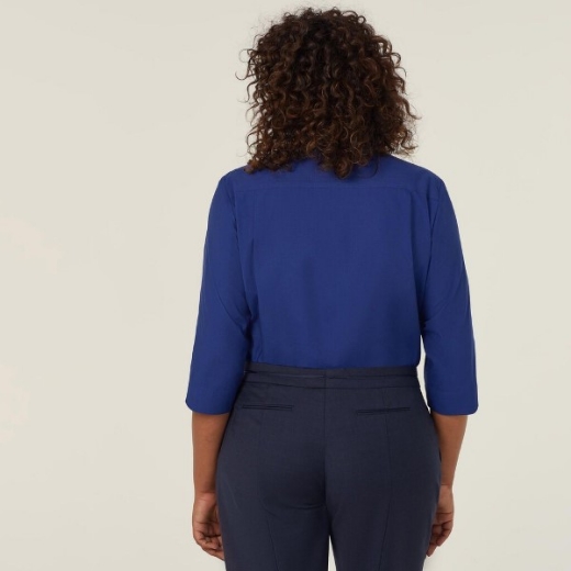 Picture of NNT Ladies Poly Cotton End on End 3/4 Sleeve Shirt