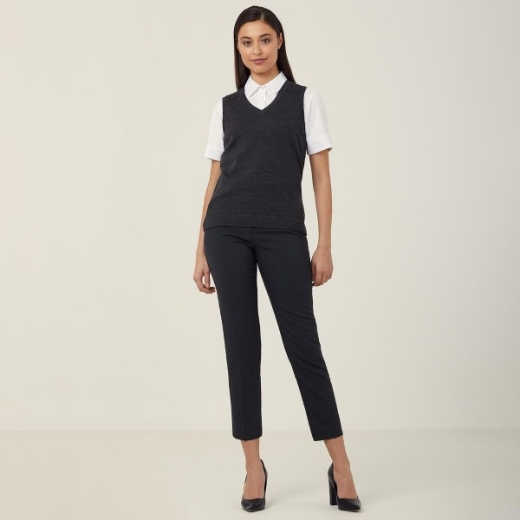 Picture of NNT Ladies Pure Wool Textured Panel Vest