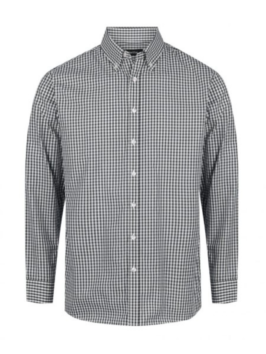 Picture of Identitee Mens Miller Long Sleeve Gingham Shirt