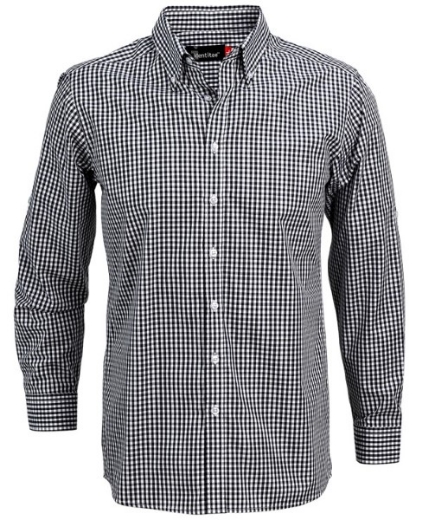 Picture of Identitee Mens Miller Long Sleeve Gingham Shirt