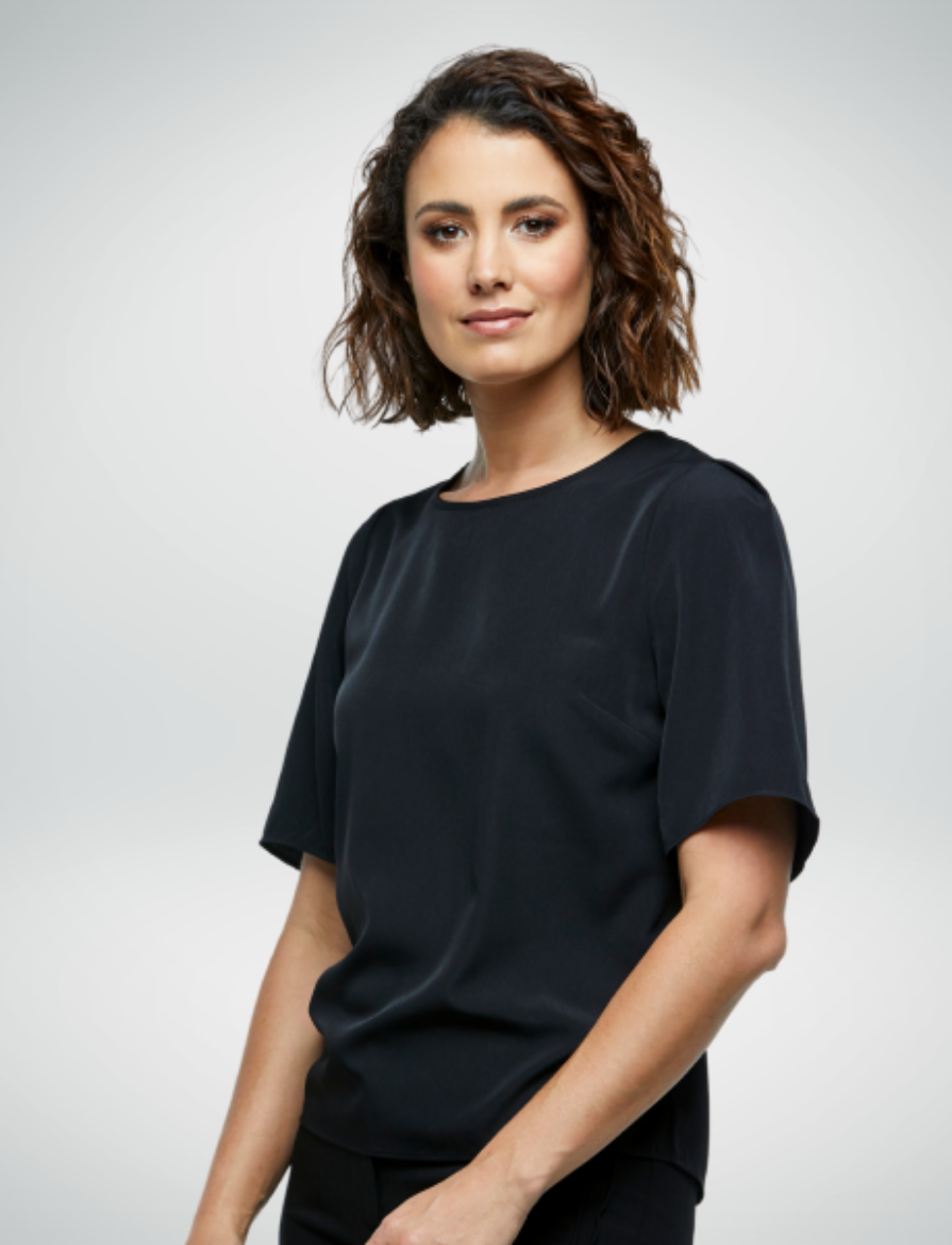 Picture of Corporate Reflections Ladies Echo loose fit blouse Short Sleeve