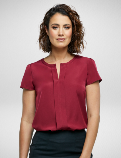 Picture of Corporate Reflections Ladies Gemini fitted Blouse Short Sleeve