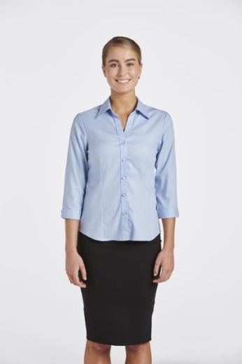 Picture of Corporate Reflections Ladies Serenity Blouse Fitted 3/4 Sleeve