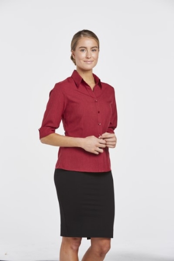 Picture of Corporate Reflections Ladies Climate Smart Blouse Semi Fit 3/4 Sleeve