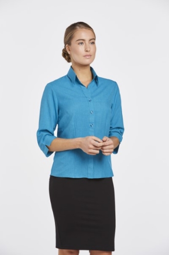 Picture of Corporate Reflections Ladies Climate Smart Blouse Semi Fit 3/4 Sleeve