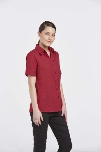 Picture of Corporate Reflections Ladies Climate Smart Blouse Easy Fit Action Back Short Sleeve