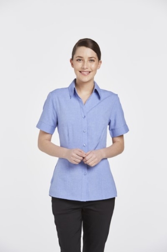 Picture of Corporate Reflections Ladies Climate Smart Blouse Easy Fit Action Back Short Sleeve