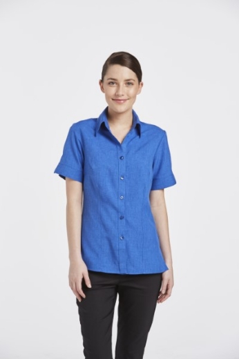 Picture of Corporate Reflections Ladies Climate Smart Blouse Easy Fit Action Back Short Sleeve