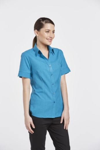 Picture of Corporate Reflections Ladies Climate Smart Blouse Easy Fit Action Back Short Sleeve