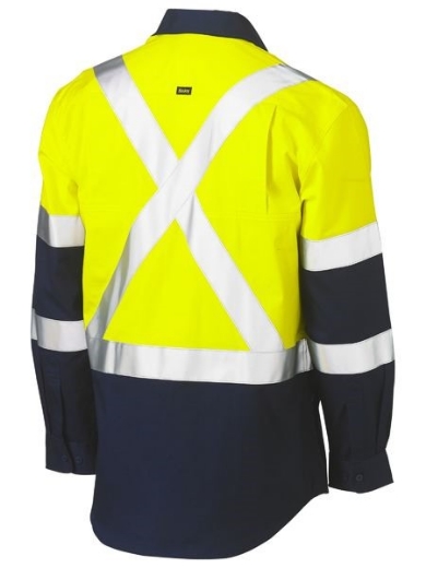 Picture of Bisley Cool Lightweight Shirt Long Sleeve X Back Reflective Tape