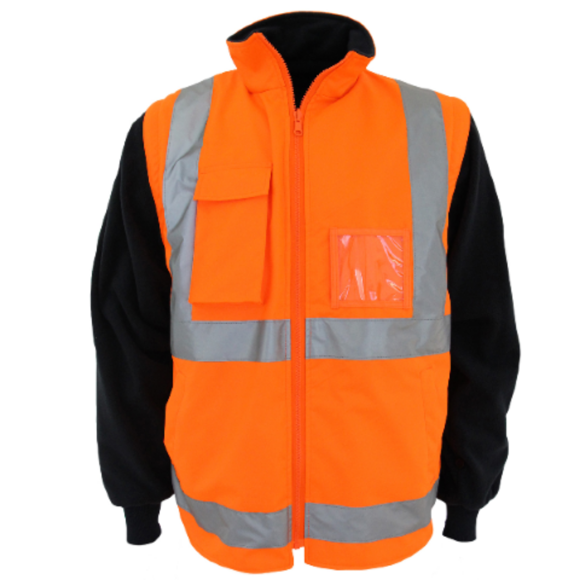 Picture of DNC Reversable Vest with Zip off sleeves H Pattern Reflective
