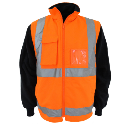 Picture of DNC Reversable Vest with Zip off sleeves H Pattern Reflective