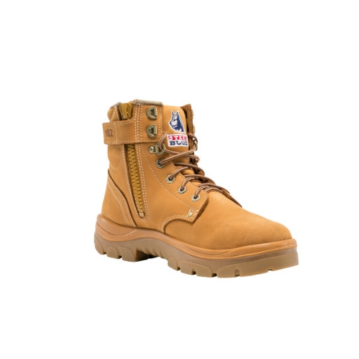 Picture of Steel Blue Argyle Zip Lace up Boot TPU Sole