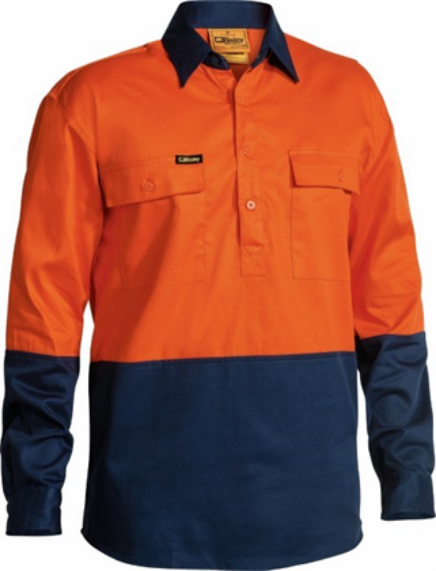Picture of Bisley Cotton Drill Shirt Closed Front Long Sleeve