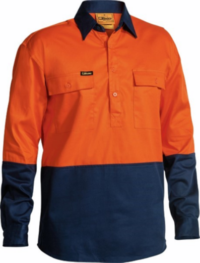 Picture of Bisley Cotton Drill Shirt Closed Front Long Sleeve