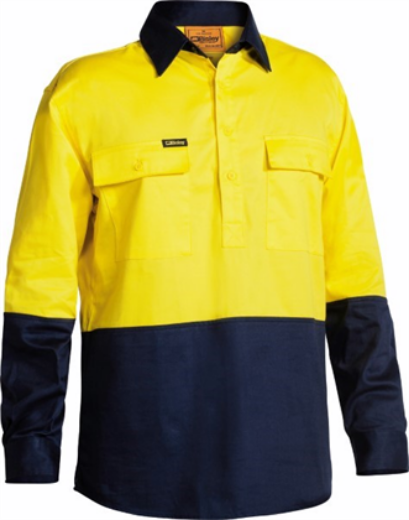 Picture of Bisley Cotton Drill Shirt Closed Front Long Sleeve