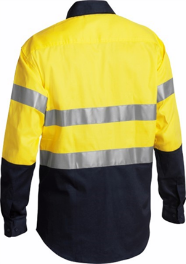 Picture of Bisley Cotton Drill Shirt with 2 Ring Pattern Reflective Tape