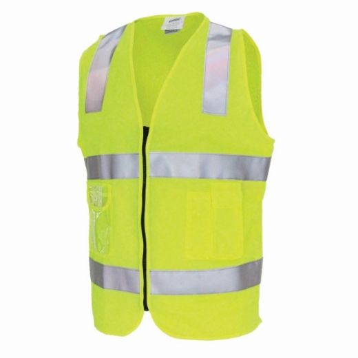 Picture of DNC Safety Vest ID Pocket Zip Front 100% Polyester Reflective Tape