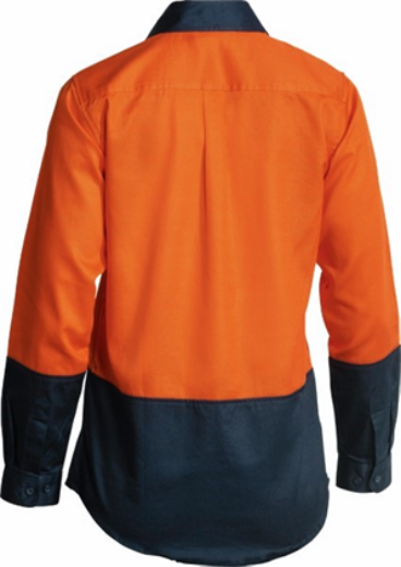 Picture of Bisley Ladies Cotton Drill Shirt Long Sleeve Two Tone