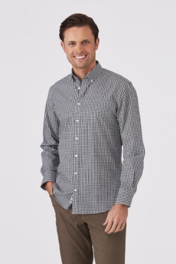 Picture of City Collection Mens City Check Shirt Long Sleeve