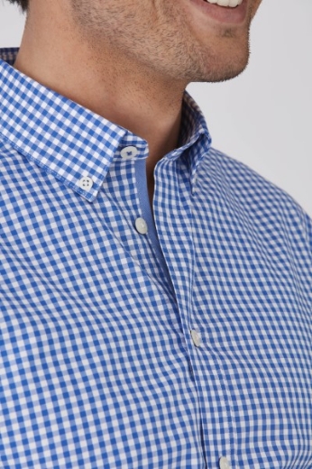 Picture of City Collection Mens City Check Shirt Long Sleeve