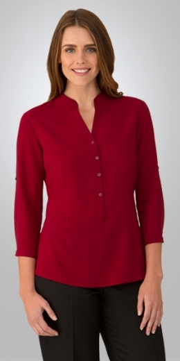 Picture of City Collection Ladies So Ezy Shirt 3/4 Sleeve with Roll Up Feature