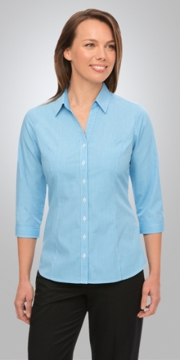 Picture of City Collection Ladies Blouse Pippa Check 3/4 Sleeve