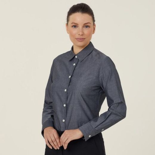 Picture of NNT Ladies Chambray Long Sleeve Shirt