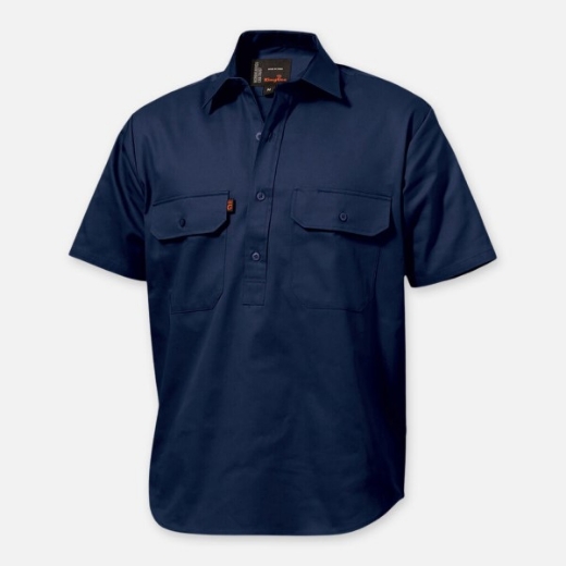 Picture of King Gee Closed Front Drill Shirt Short Sleeve