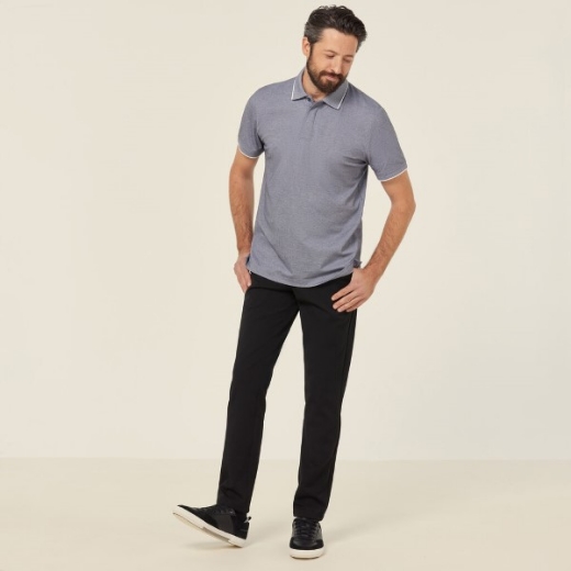 Picture of NNT Mens Textured Cotton Poly Short Sleeve Polo