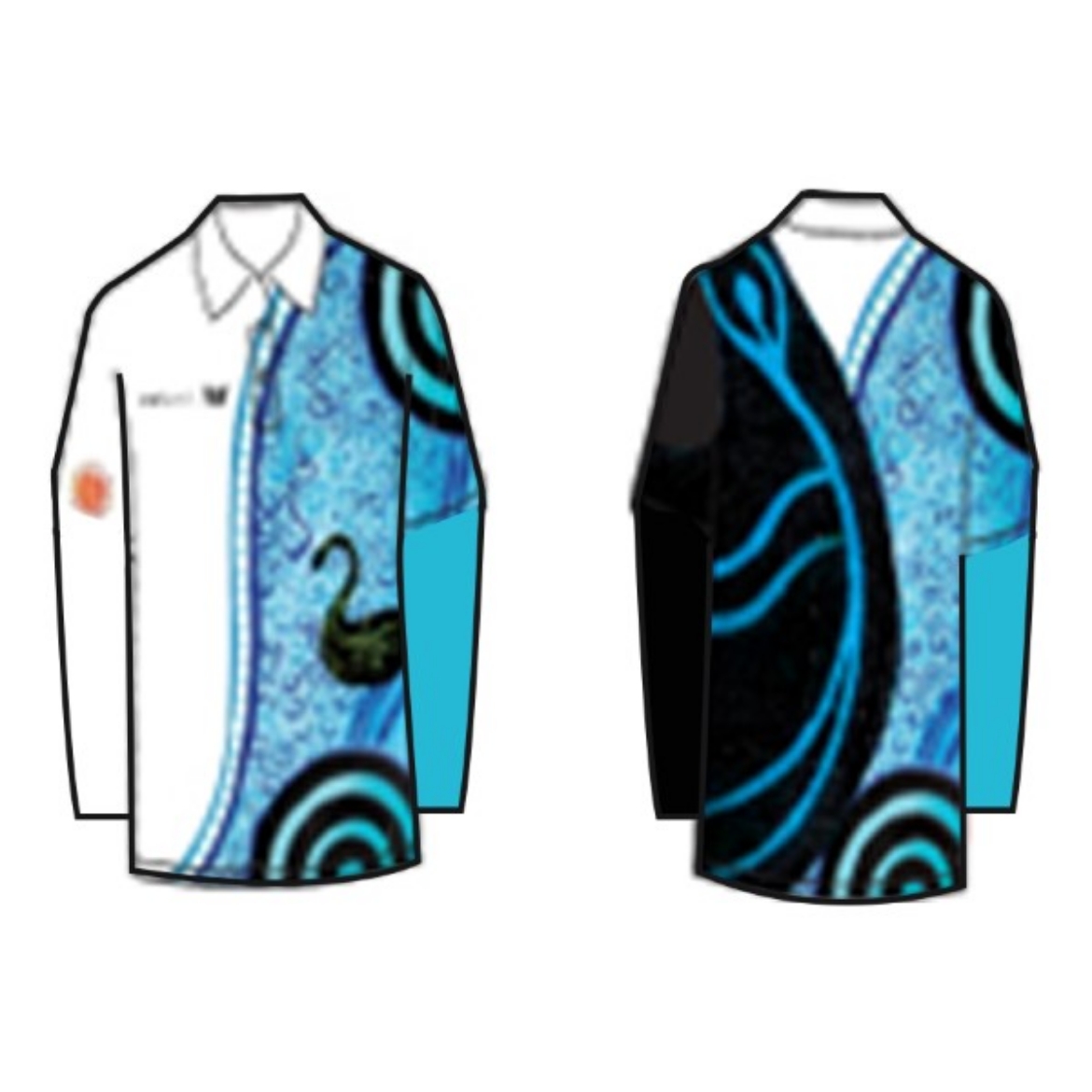 Picture of Sublimated Mens Polo Shirt Long Sleeve Swan Old Design 2023