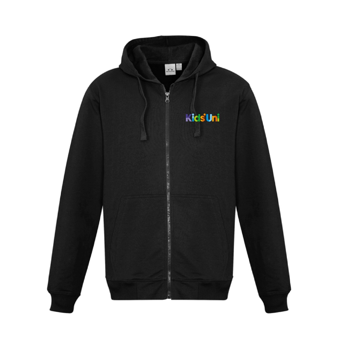 Picture of Biz Collection Mens Crew Full Zip Hoodie Poly/Cotton Fleece Black