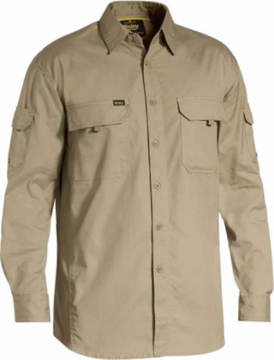 Picture of Bisley Mens X Airflow Long Sleeve Work Shirt 100% Cotton Ripstop