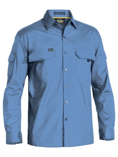 Picture of Bisley Mens X Airflow Long Sleeve Work Shirt 100% Cotton Ripstop