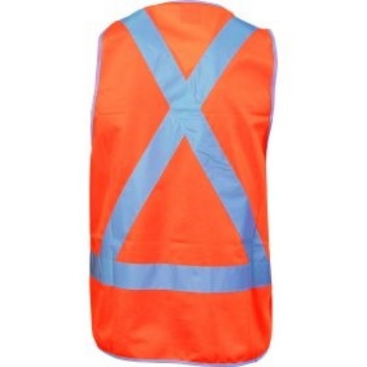 Picture of DNC Safety Vest Polyester with X Pattern Reflective Tape