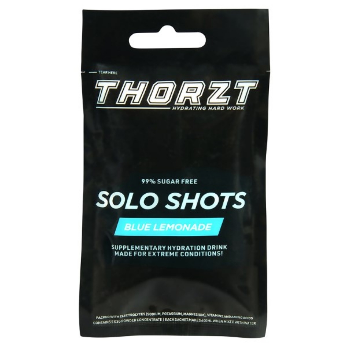 Picture of Thorzt Hydration Drink 99% Sugar Free Vend Ready Solo Shot- Blue Lemonade (Pack of 5)