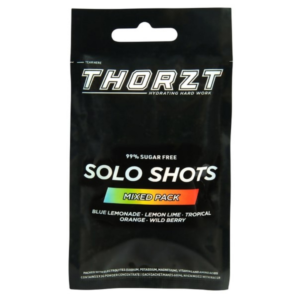 Picture of Thorzt Hydration Drink 99% Sugar Free Vend Ready Solo Shot- Mixed Flavours (Pack of 5)