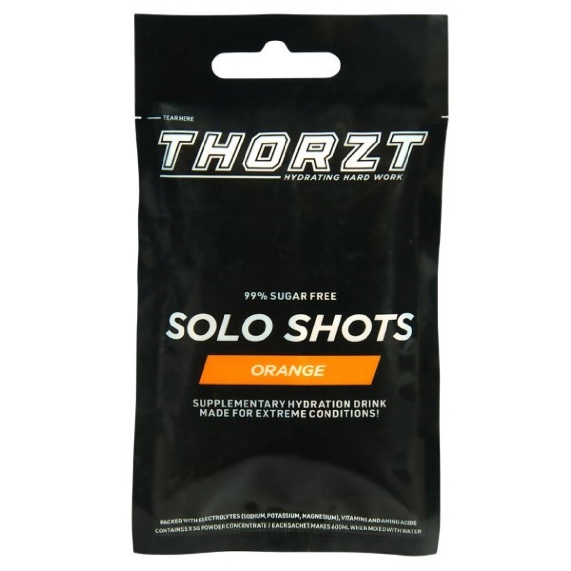 Picture of Thorzt Hydration Drink 99% Sugar Free Vend Ready Solo Shot- Orange (Pack of 5)