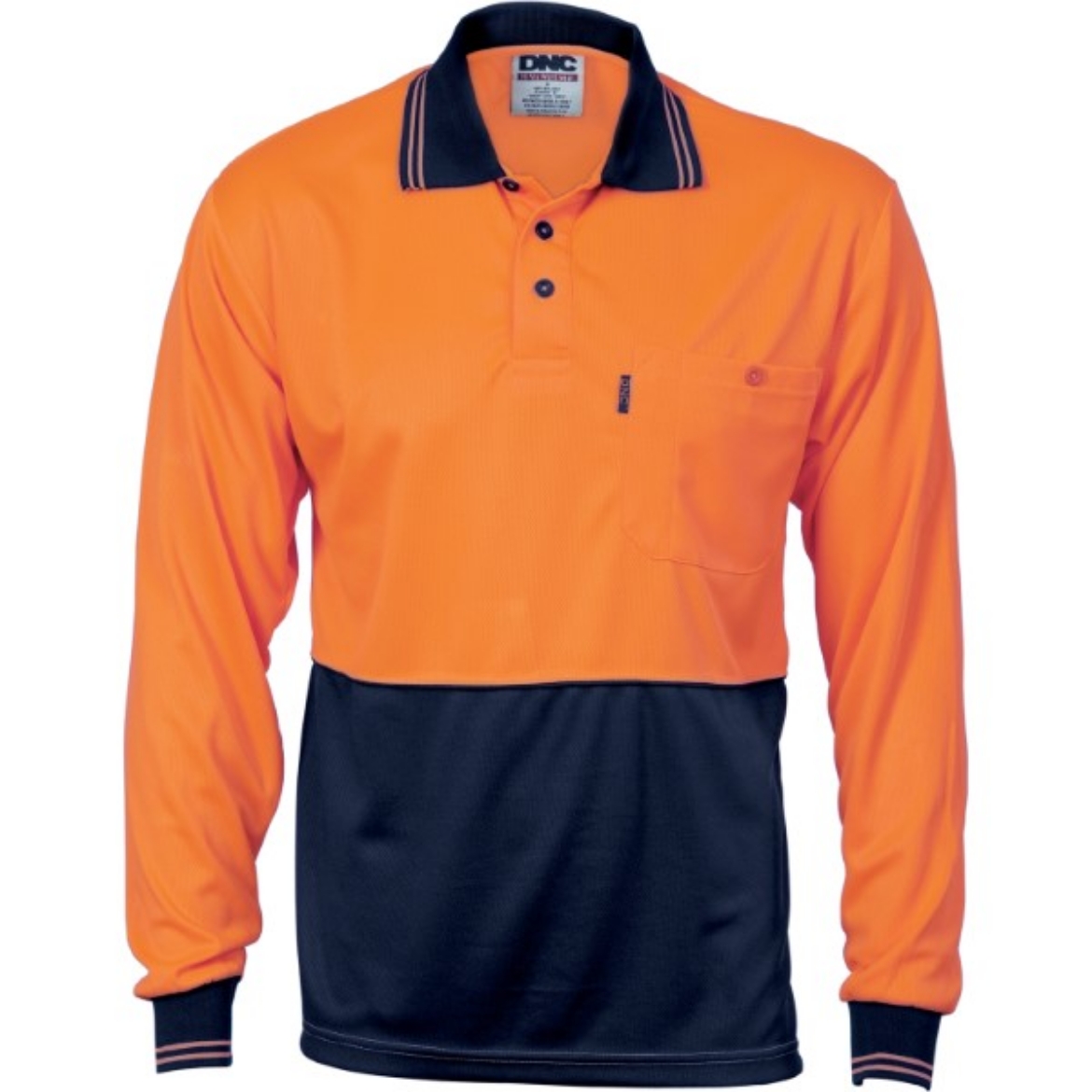 Picture of DNC Polo Shirt Long Sleeve 100% Polyester Micromesh 2 Tone
