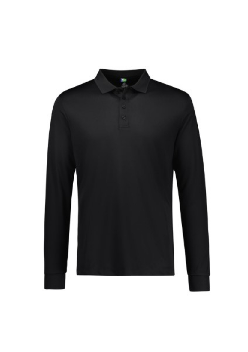 Picture of Biz Collection Mens Action Long Sleeve Polo 100% Certified recycled PET polyester