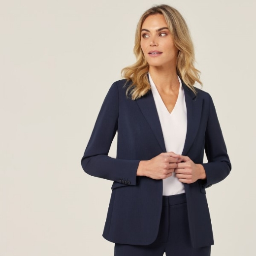 Picture of NNT Ladies Crepe Stretch Longline Jacket