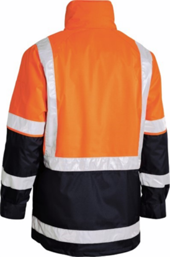 Picture of Bisley 5 in 1 Rain Jacket with H Pattern Reflective Tape