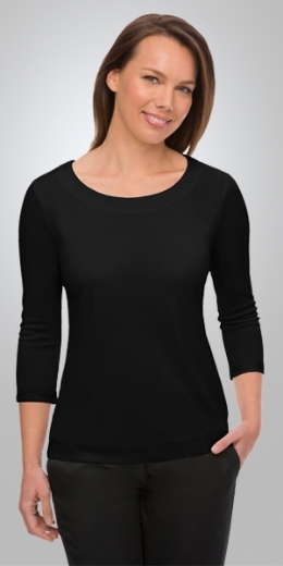 Picture of City Collection Ladies Smart Knit 3/4 Sleeve Top