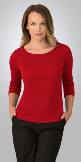 Picture of City Collection Ladies Smart Knit 3/4 Sleeve Top