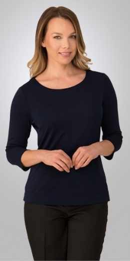 Picture of City Collection Ladies Smart Knit 3/4 Sleeve Top