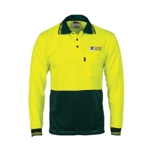 Picture of DNC Polo Shirt Long Sleeve 100% Polyester Micromesh 2 Tone
